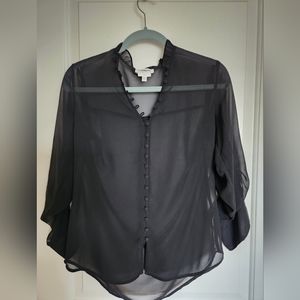 Black Portofino Blouse